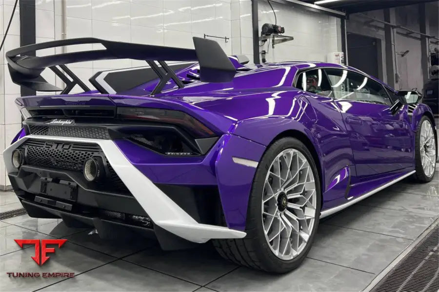 LAMBORGHINI HURACAN LP610 & LP580 & EVO CONVERT TECNICA STYLE DRY CARBON FIBER FRONT BUMPER BSD