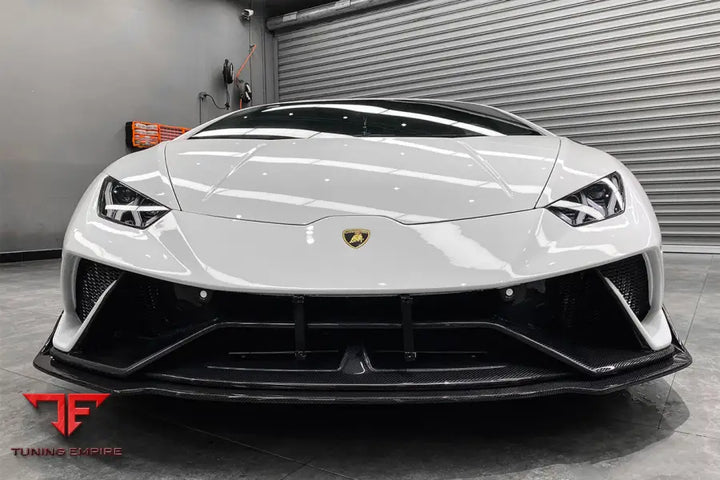 LAMBORGHINI HURACAN LP610 & LP580 & EVO & TECNICA BKSS STYLE PARTIAL CARBON FRONT BUMPER WITH LIP BSD