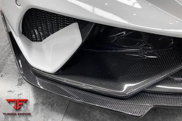 LAMBORGHINI HURACAN LP610 & LP580 & EVO & TECNICA BKSS STYLE PARTIAL CARBON FRONT BUMPER WITH LIP BSD