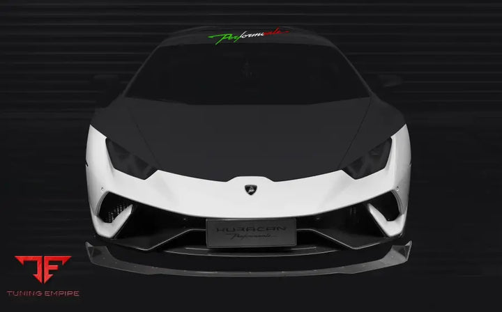 LAMBORGHINI HURACAN LP610 & LP580 & EVO & TECNICA BKSS STYLE PARTIAL CARBON FRONT BUMPER WITH LIP BSD