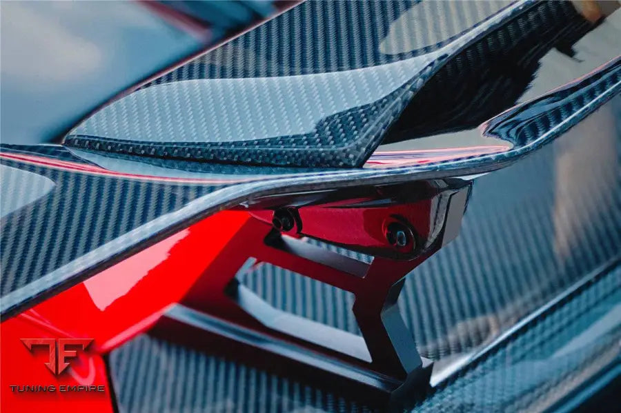 LAMBORGHINI HURACAN LP610 & LP580 & EVO & TECNICA MD STYLE CARBON FIBER TRUNK SPOILER W BASE BSD