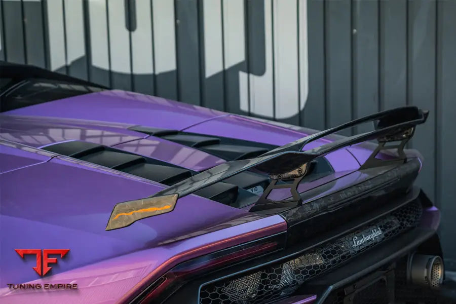 LAMBORGHINI HURACAN LP610 & LP580 & EVO & TECNICA MD STYLE CARBON FIBER TRUNK SPOILER WITH BASE BSD
