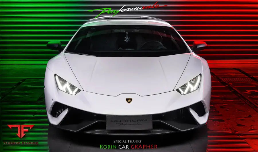 LAMBORGHINI HURACAN LP610 & LP580 & EVO & TECNICA PERFORMANTE STYLE PARTIAL CARBON FRONT BUMPER BSD
