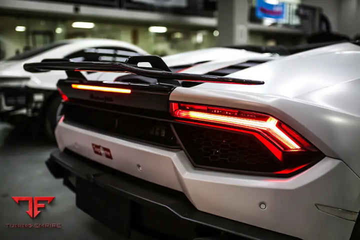 LAMBORGHINI HURACAN LP610 & LP580 & EVO & TECNICA VRS-II STYLE CARBON FIBER TRUNK SPOILER WITH BASE BSD