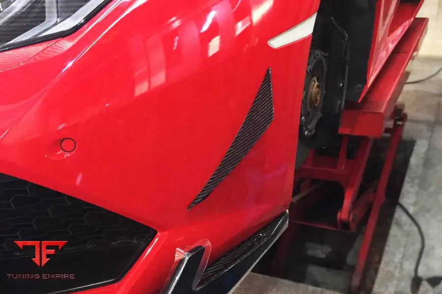 LAMBORGHINI HURACAN LP610 RZS STYLE CARBON FIBER FRONT BUMPER CANARD BSD
