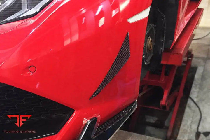 LAMBORGHINI HURACAN LP610 RZS STYLE CARBON FIBER FRONT BUMPER CANARD BSD