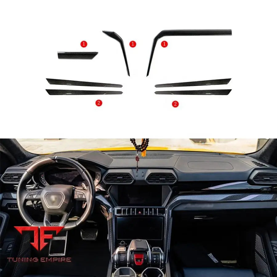 LAMBORGHINI URUS 7 PCS DRY CARBON FIBER INTERIORS