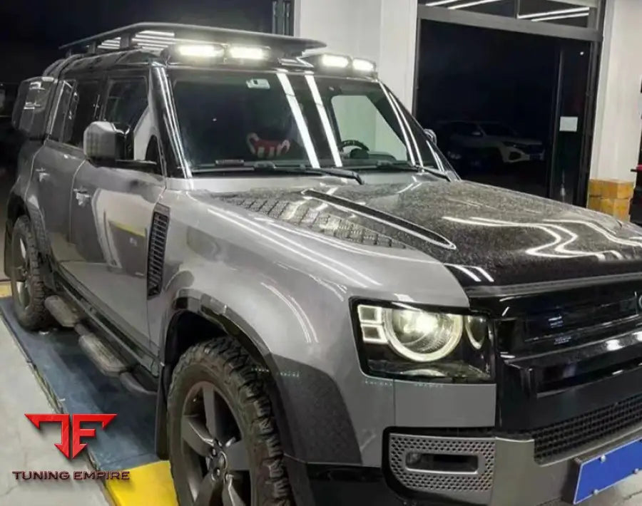 LAND ROVER DEFENDER 110 90 130 ROOF SPOILER DRY CARBON FIBER LED