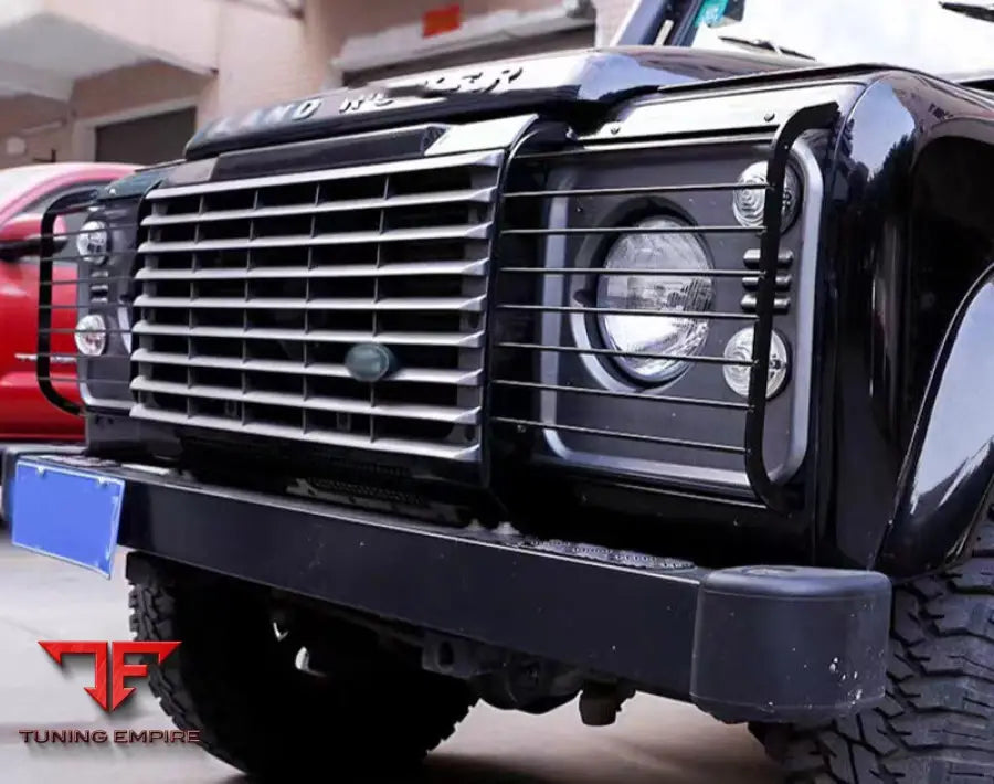 LAND ROVER DEFENDER 90 110 FRONT HEADLIGHT COVER STAINLESS STEEL 2004-2018