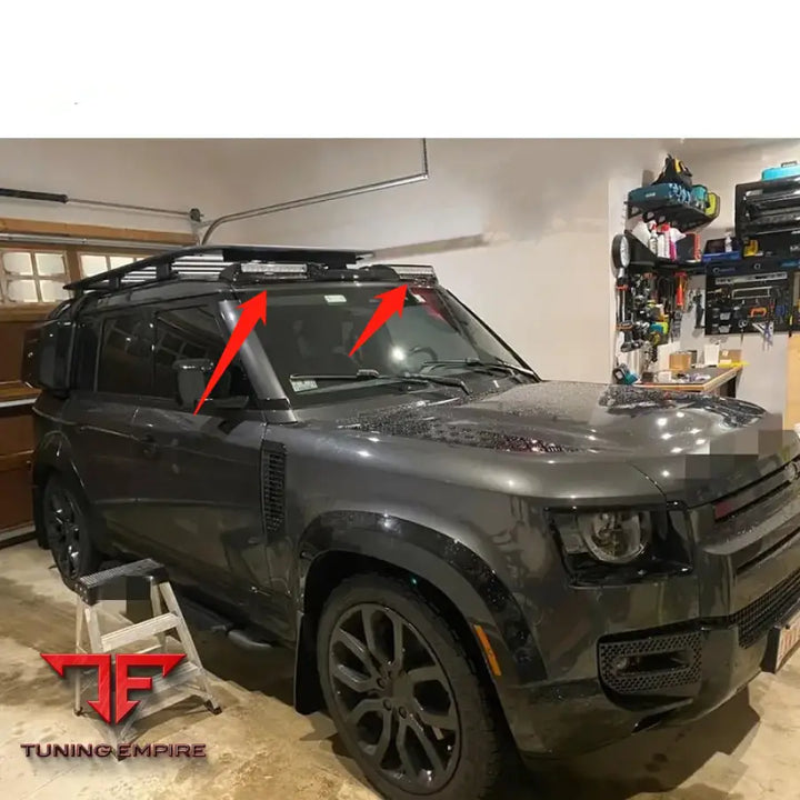 LAND ROVER DEFENDER CARBON FIBER ROOF WING SPOILER WITH LED LIGHTS