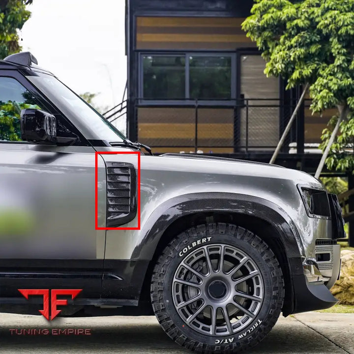 LAND ROVER DEFENDER L663 90 / 110 2020 + CARBON FRONT FENDER TRIM COVERS