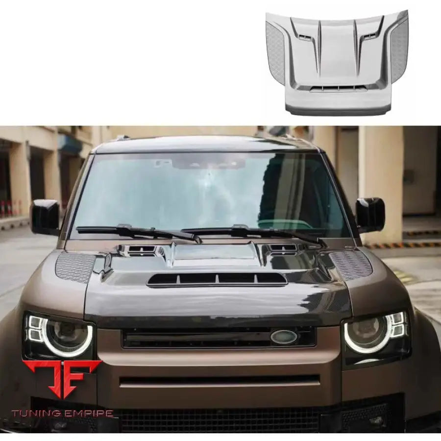 LAND ROVER DEFENDER L663 DRY CARBON FIBER ENGINE HOOD