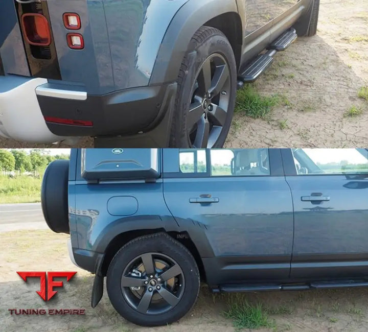 LAND ROVER DEFENDER MATTE BLACK OVER FENDERS ARCHES 110 90