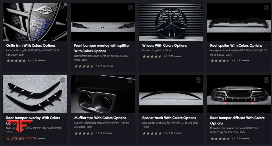 LARTE INFINITI QX55 CARBON FIBER BODY KIT