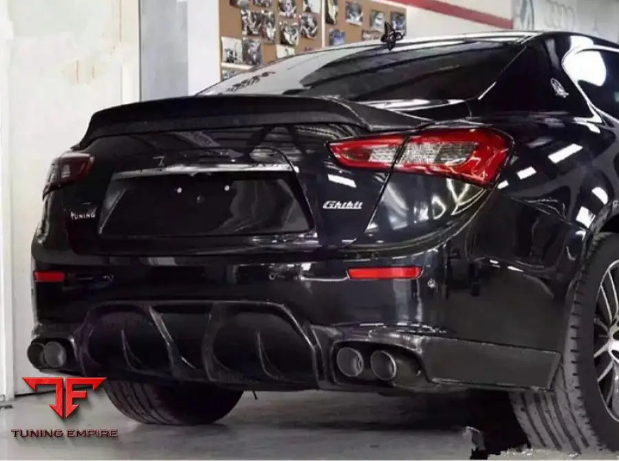 MASERATI GHIBLI ASP STYLE BODY KIT FRONT LIP SIDE SKIRTS GRILLE REAR DIFFUSER BONNET – FRP & CARBON FIBER (2012–2017)