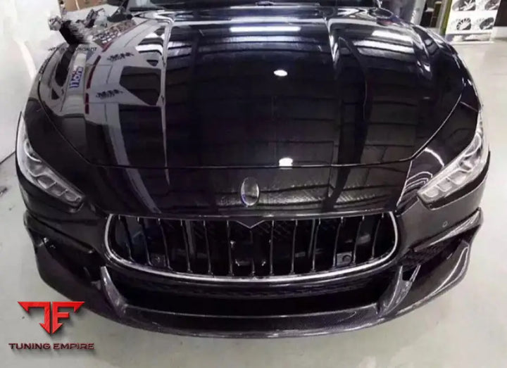MASERATI GHIBLI ASP STYLE BODY KIT FRONT LIP SIDE SKIRTS GRILLE REAR DIFFUSER BONNET – FRP & CARBON FIBER (2012–2017)