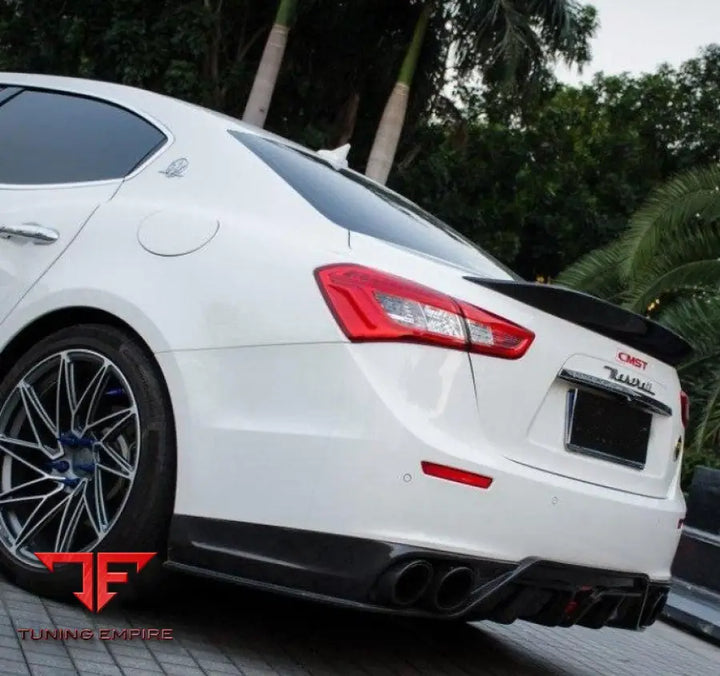 MASERATI GHIBLI SEDAN CARBON FIBER REAR DUCK BILL TAIL SPOILER 2014-2024Y
