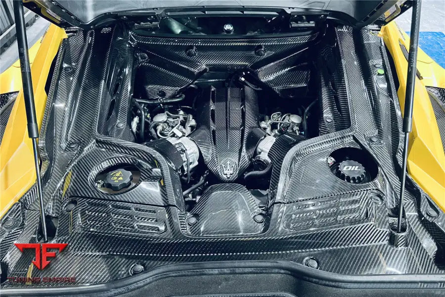 MASERATI MC20 DRY CARBON FIBER ENGINE BAY ROOM INTERIOR