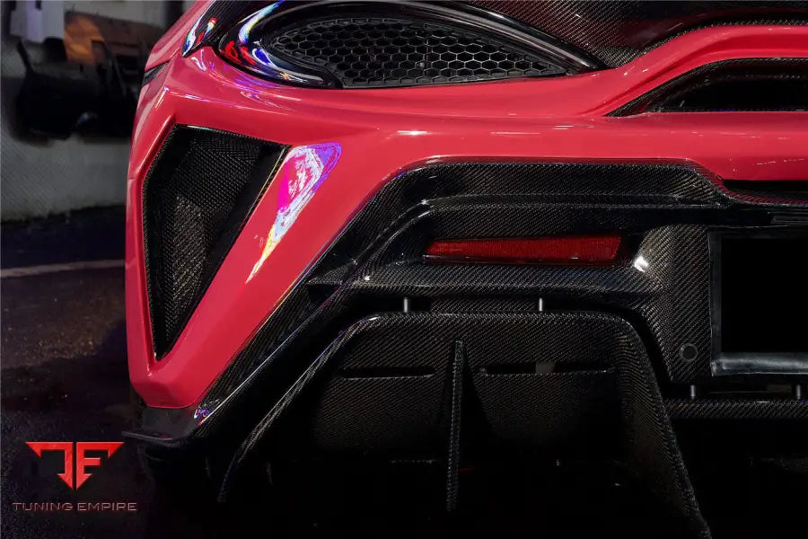 MCLAREN 600LT BKSS STYLE PARTIAL CARBON FIBER REAR BUMPER BSD