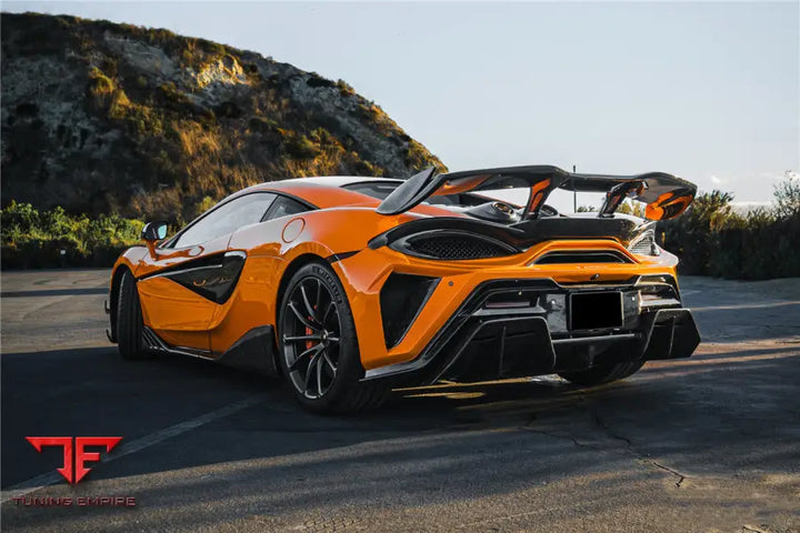 MCLAREN 600LT BKSS STYLE PARTIAL CARBON FIBER REAR BUMPER BSD