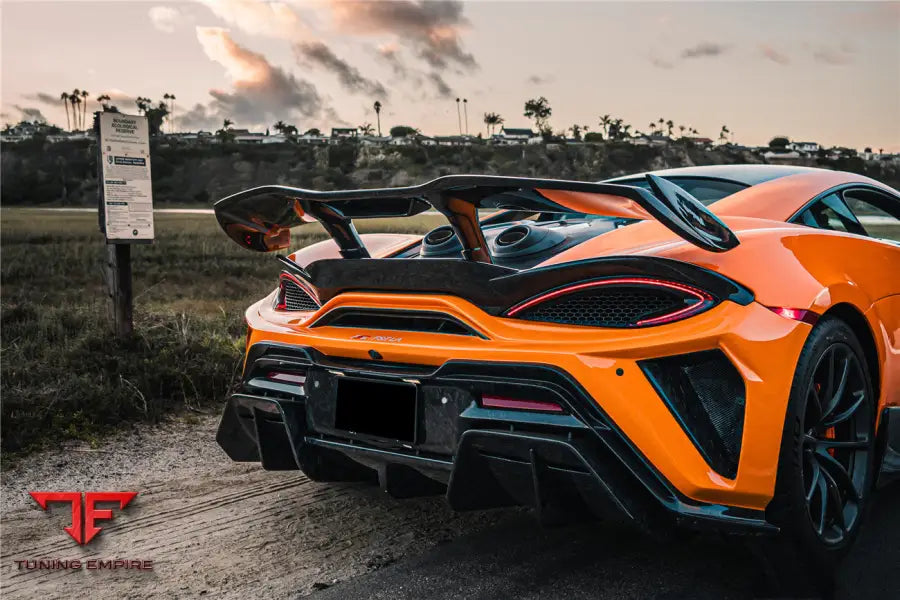 MCLAREN 600LT BKSS STYLE PARTIAL CARBON FIBER REAR BUMPER BSD