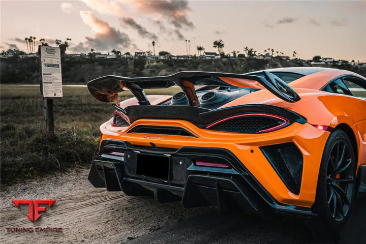 MCLAREN 600LT BKSS STYLE PARTIAL CARBON FIBER REAR BUMPER BSD