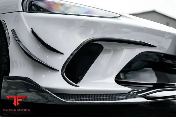 MCLAREN GT WP STYLE DRY CARBON FIBER FRONT BUMPER AIR VENTS BSD