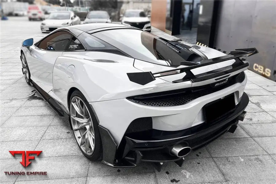 MCLAREN GT WP STYLE DRY CARBON FIBER REAR BUMPER SIDE WINGLETS BSD