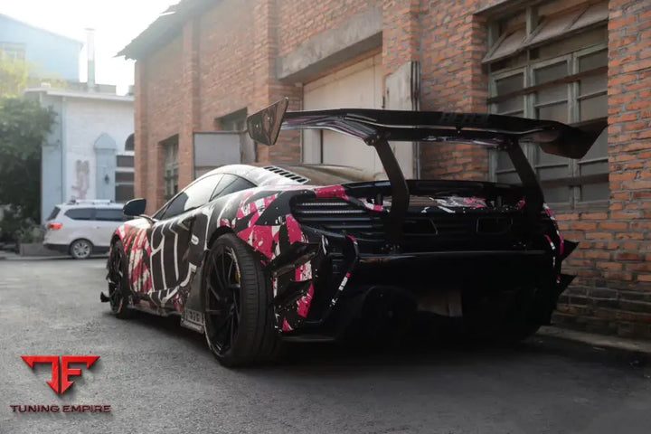 MCLAREN MP4-12C & 650S REBEL PERFORMANCE STYLE CARBON FIBER TRUNK SPOILER WING BSD