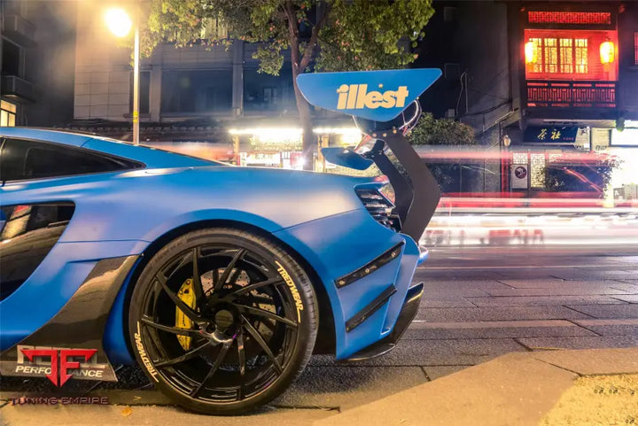 MCLAREN MP4 12C & 650S REBEL PERFORMANCE STYLE PARTIAL CARBON FIBER REAR BUMPER BSD