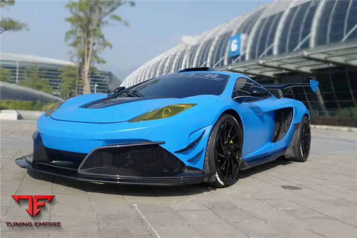 MCLAREN MP4 12C REBEL PERFORMANCE STYLE PARTIAL CARBON FIBER FRONT BUMPER WITH LIP BSD