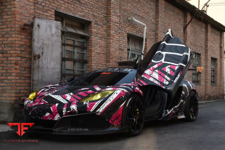 MCLAREN MP4 12C REBEL PERFORMANCE STYLE PARTIAL CARBON FIBER FRONT BUMPER WITH LIP BSD