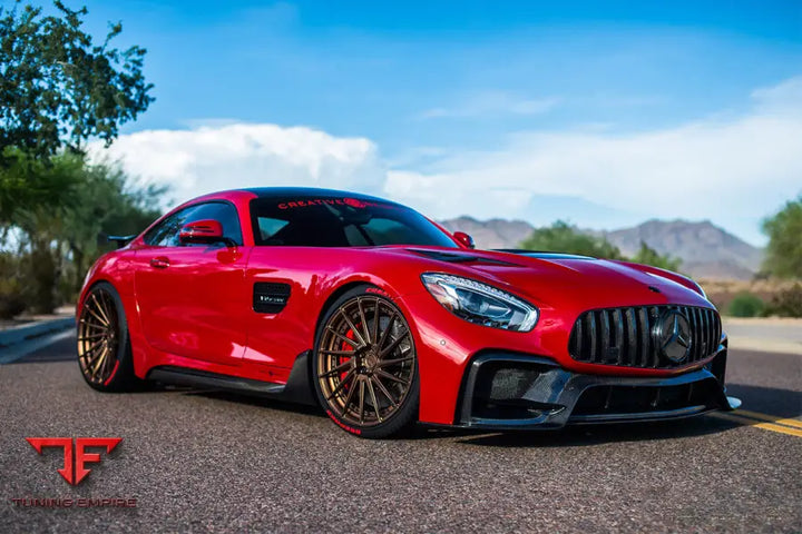 MERCEDES BENZ AMG GT GTS IMP PERFORMANCE PART CARBON FIBER FRONT BUMPER WITH GRILL BSD