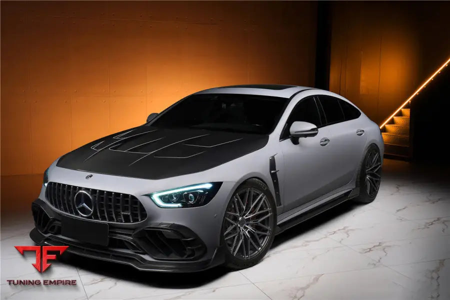 MERCEDES BENZ AMG GT50/GT53/GT43 4DOOR COUPE X290 IMP PERFORMANCE CARBON FIBER FRONT BUMPER LIP SPLITTER BSD