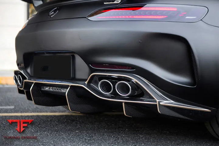 MERCEDES BENZ AMG GTGTS IMP PERFORMANCE PARTIAL CARBON FIBER REAR BUMPER W DIFFUSER BSD