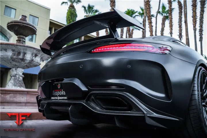MERCEDES BENZ AMG GTGTS IMP PERFORMANCE PARTIAL CARBON FIBER REAR BUMPER W DIFFUSER BSD