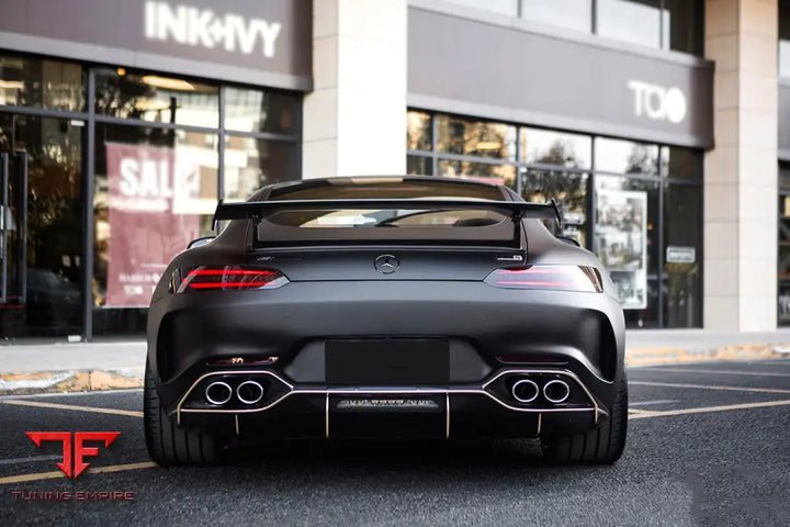 MERCEDES BENZ AMG GTGTS IMP PERFORMANCE PARTIAL CARBON FIBER REAR BUMPER W DIFFUSER BSD