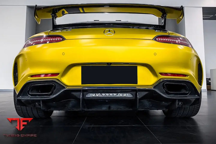 MERCEDES BENZ AMG GTGTS IMP PERFORMANCE PARTIAL CARBON FIBER REAR BUMPER W DIFFUSER BSD