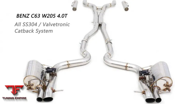 Mercedes Benz C Class Amg C63 W205 All Ss304 Valvetronic Exhaust System