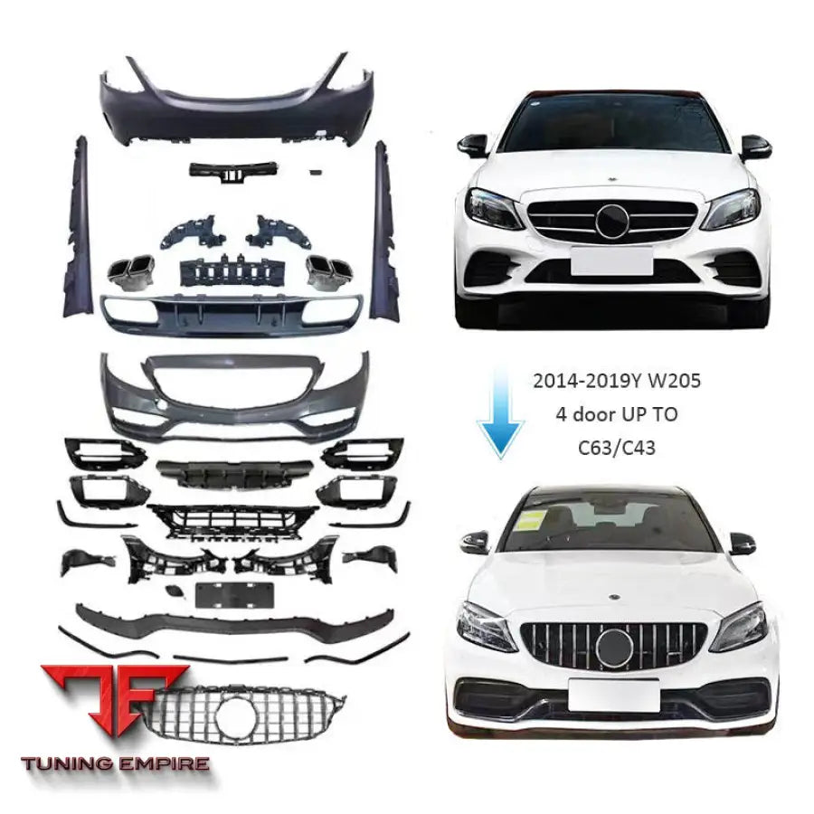 MERCEDES BENZ C Class W205 4 DOOR UPGRADE TO C63 C43 BODY KIT