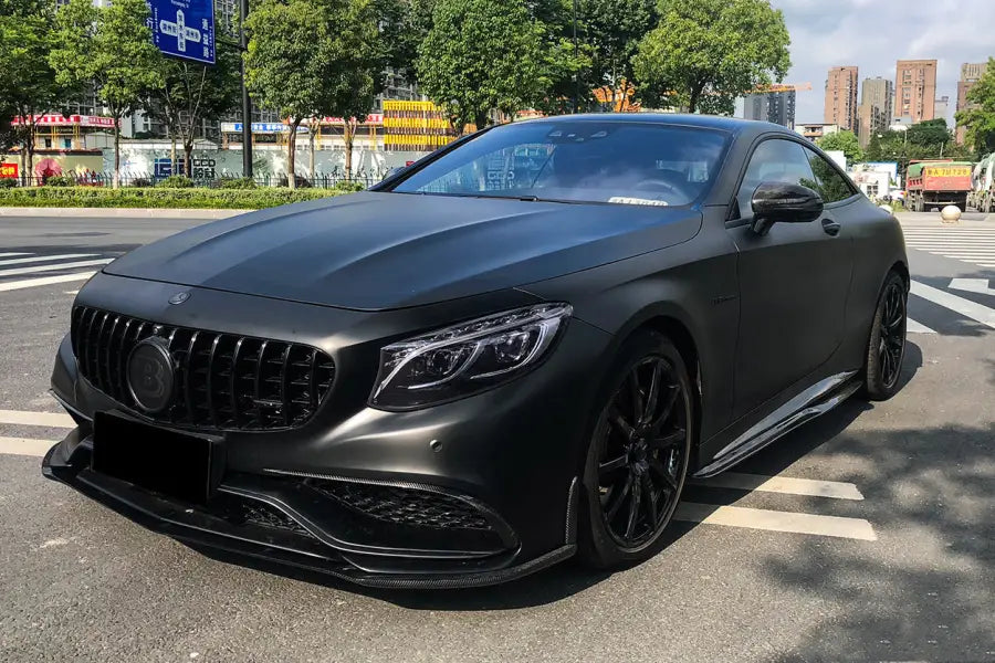 MERCEDES-BENZ C217 S63 S65 AMG COUPE BKSS STYLE CARBON FIBER FRONT LIP BSD