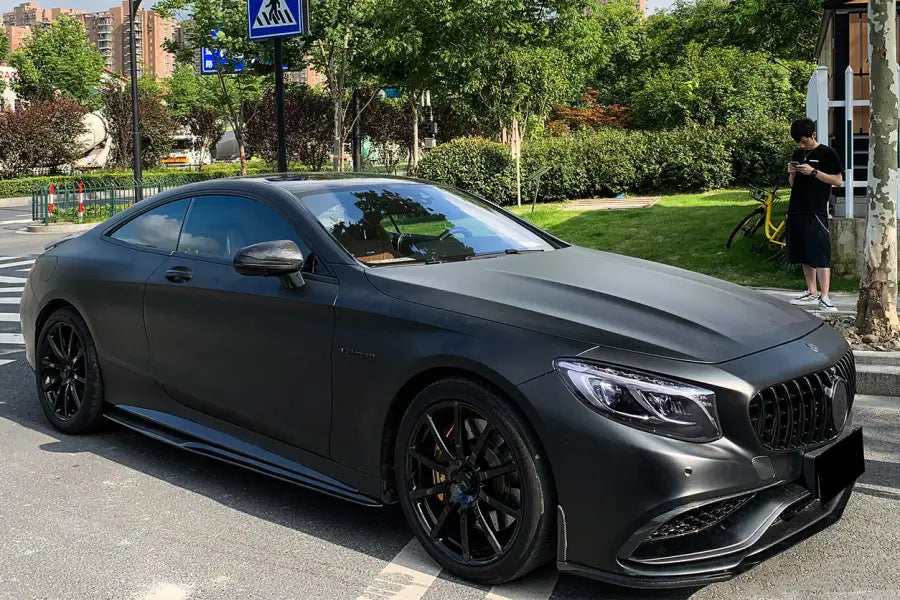 MERCEDES-BENZ C217 S63 S65 AMG COUPE BKSS STYLE CARBON FIBER FRONT LIP BSD