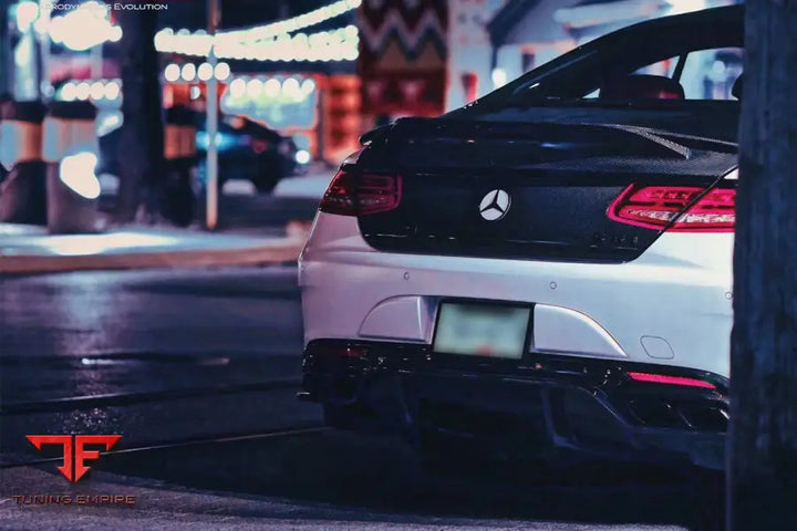 MERCEDES-BENZ C217 S63 & S65 AMG COUPE CARBON FIBER REAR BUMPER CAPS BSD