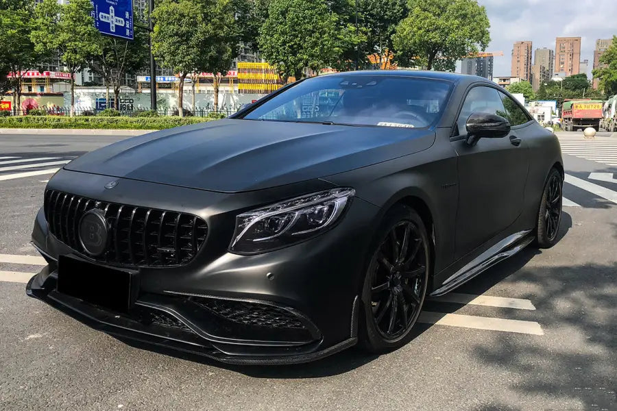 MERCEDES-BENZ C217 S63 & S65 AMG COUPE CARBON FIBER SIDE SKIRTS EXTENSION BSD