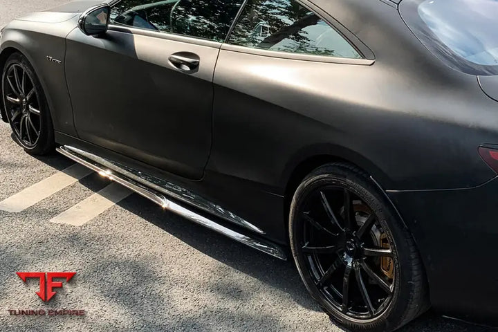 MERCEDES-BENZ C217 S63 & S65 AMG COUPE CARBON FIBER SIDE SKIRTS EXTENSION BSD