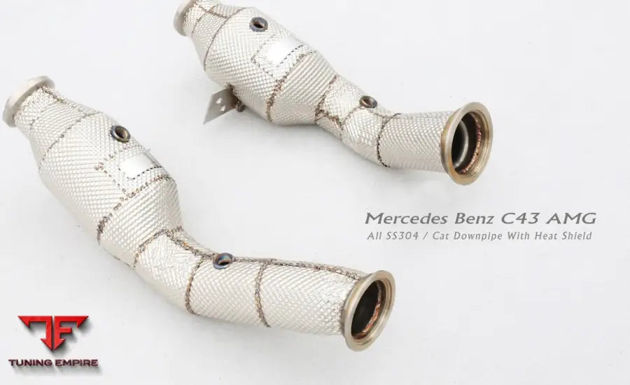 Mercedes Benz C Class Amg C43 W205 All Ss304 Cat Downpipe With Heat Shield Exhaust System
