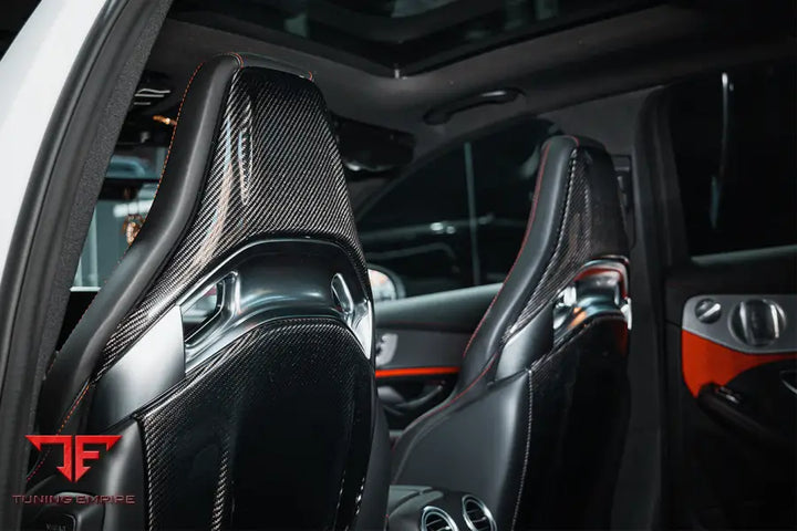 MERCEDES BENZ C63S CLA45 AMG SEDAN CARBON FIBER SEAT-BACK COVER BSD