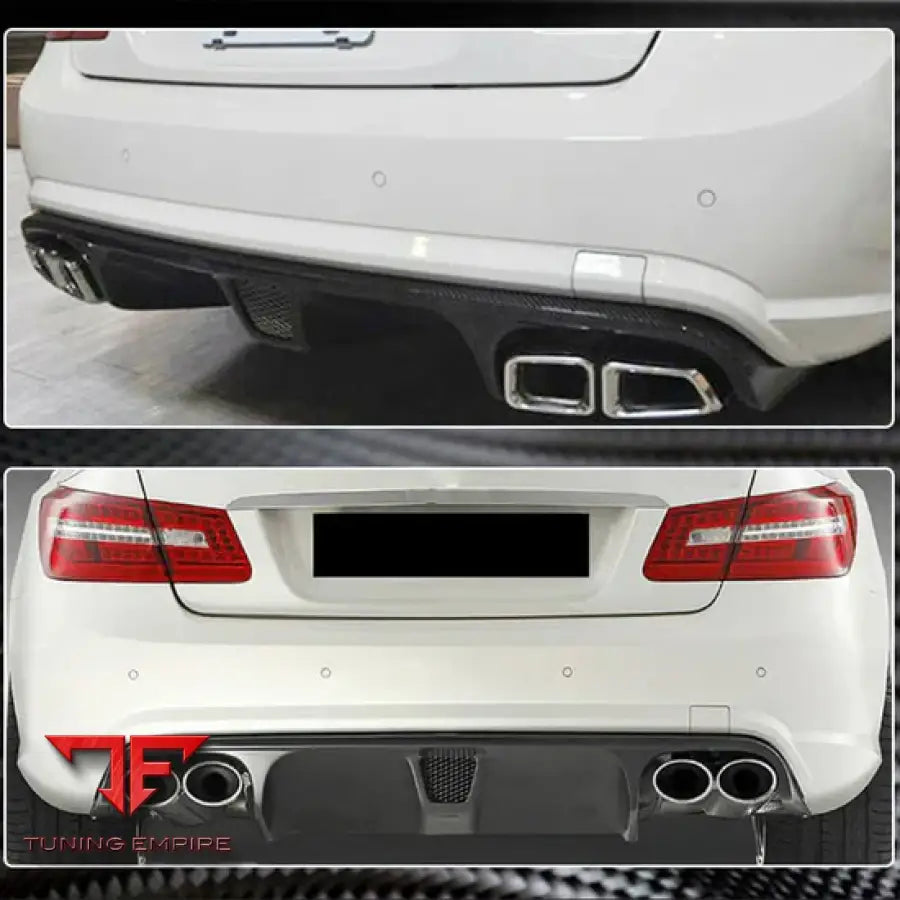 MERCEDES BENZ E CLASS (W207) C207 A207 E63 PRE-FACELIFT CARBON FIBER REAR BUMPER DIFFUSER 2009-2013Y