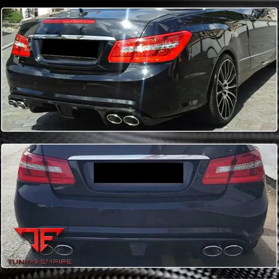MERCEDES BENZ E CLASS (W207) C207 A207 E63 PRE-FACELIFT CARBON FIBER REAR BUMPER DIFFUSER 2009-2013Y