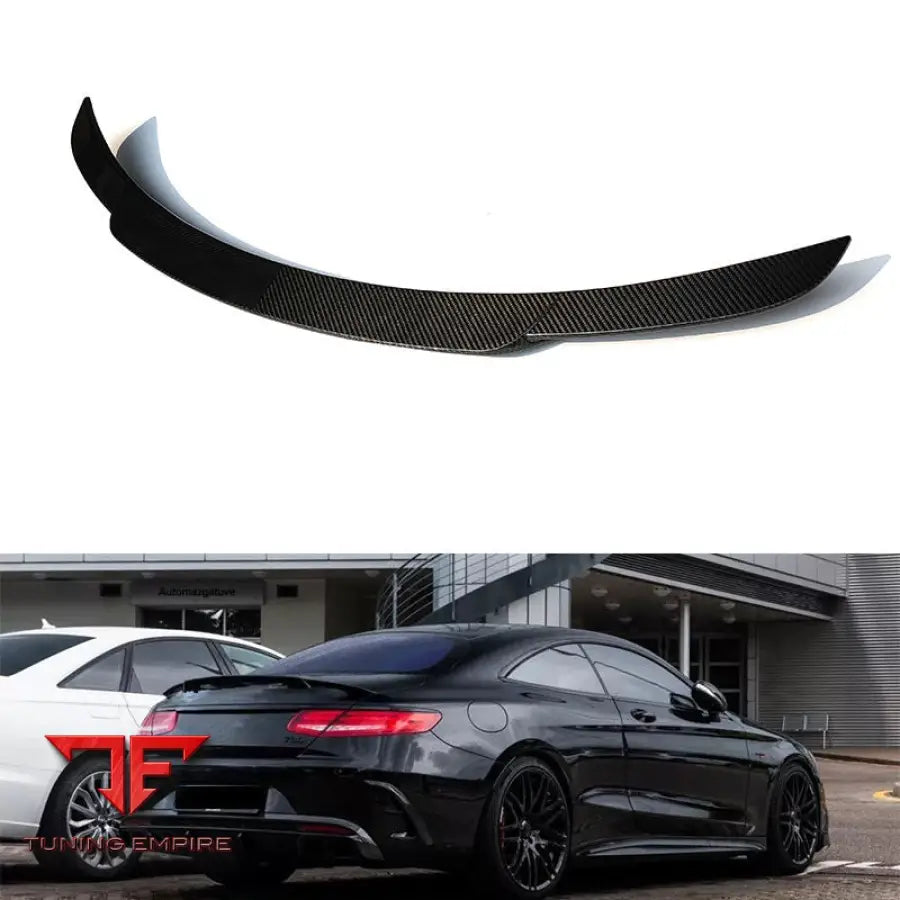 MERCEDES BENZ S CLASS C217 CARBON FIBER REAR WING SPOILER 2017 2020Y